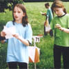 Kasia Zelek i Ania Odziomek na zawodach w Parku Jordana - 2001